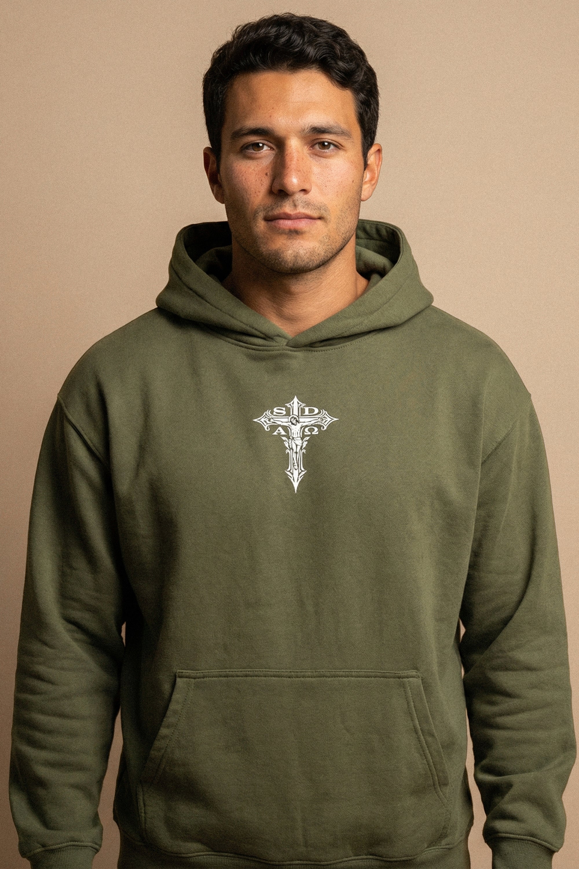 Decorative Cross - Oversized Hoodie