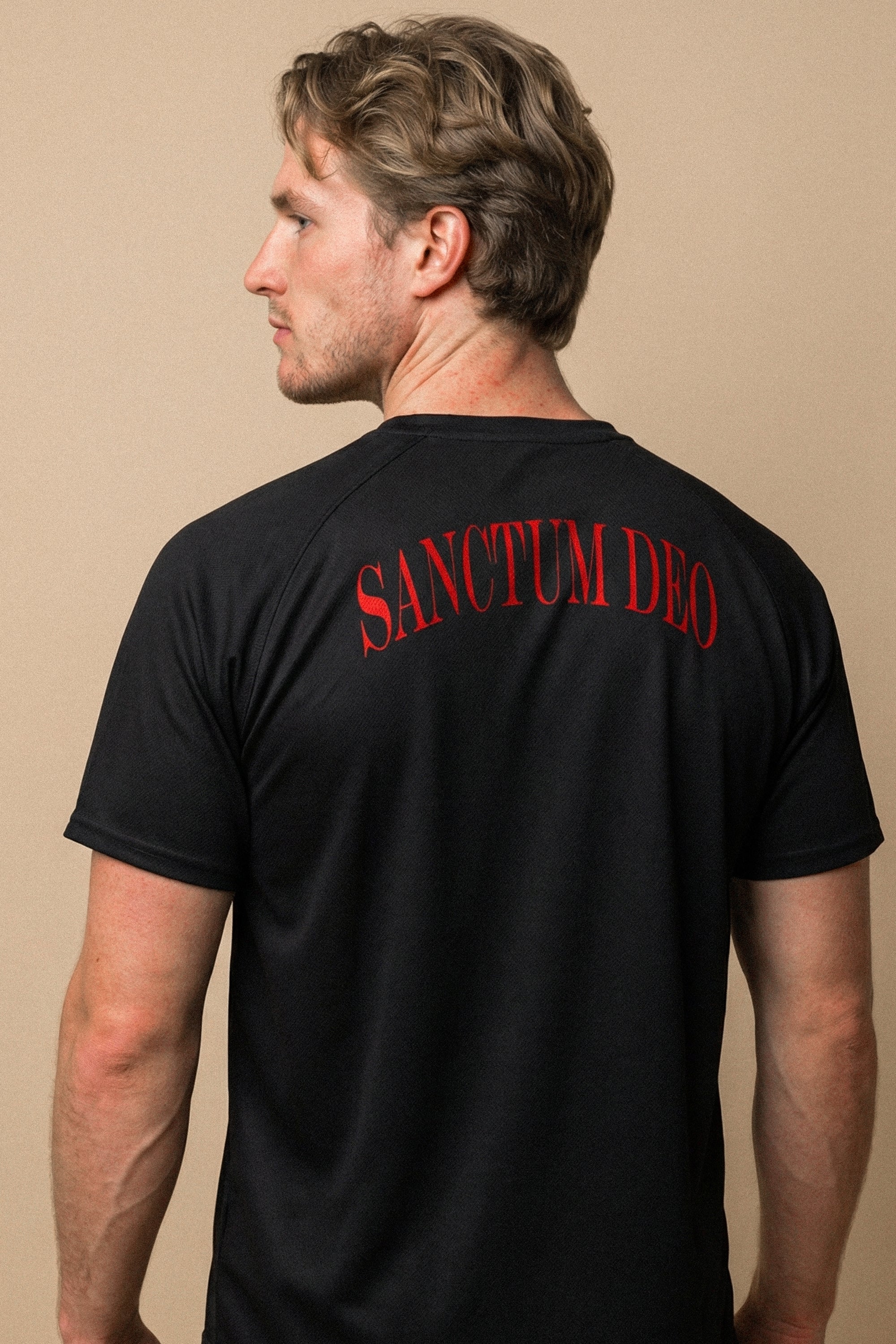 Decorative Cross - Fitness Tee - Black/Red